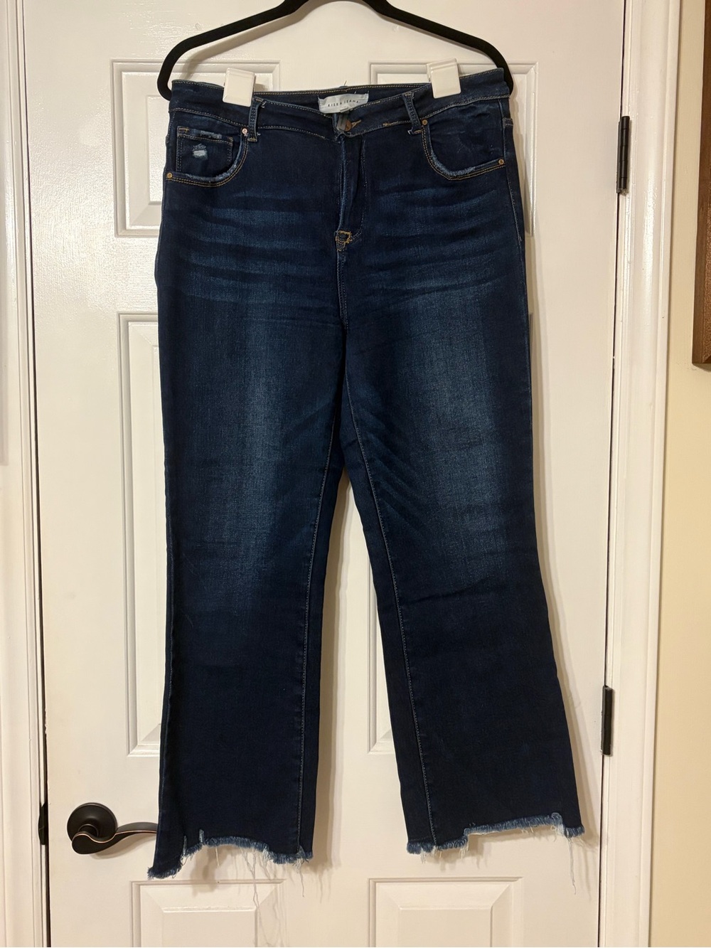 Risen Dark Wash Women’s Straight-Leg Jeans - Dark Blue, Ankle Length